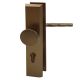 8671 ALPHA Security backplate set handle/door knob, PZ 8/92mm, door thickness 78mm, alum.F4