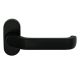 Handle for framed doors ARES 1200 on oval rose, without spindle, 8mm, F14 aluminium black RAL9005
