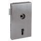Glass door lock BARCELONA PZ, square, stainless steel, LEFT