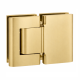 BL 8015 Adjustable hydraulic double-sided hinge, glass/glass, matt gold (017)