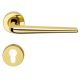 BRIXIA ZINCRAL handle set with roses 101 PZ, polished brass