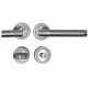 DALLAS WC handle set with roses, st.steel Bicolor