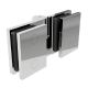 Shower door hinge ELENA - glass/glass 180°, opening outwards, brass bright chrome-plated, LEFT