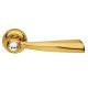 ELIKA Crystal handle set with roses 108 BAC, gold-plated brass