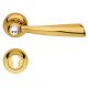 ELIKA Crystal handle set with roses 108 PZ, brass gold-plated