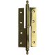 Butt hinges (pair) with decorative ends, 160mm, polished brass, RIGHT