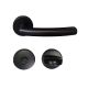 FAIR II-R handle/rose set WC, stainless steel, black colour coated