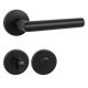 MP FAVORIT R handle set with round roses WC 6mm, painted black
