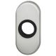 Handle rose for framed doors, stainless steel