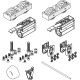 HAWA JUNIOR 80 GP, fittings for sliding doors. For 1 leaf, without track, with 2 stops