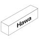 HAWA-Multifold 30/W Set for «walk-in cabinet», with top track, for 2 panels