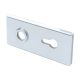 Taisnstūra formas nosegvāku komplekts slēdzenei D68XW00 PZ, balts AL9016 (095)