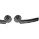 JNF 141 handle set with round roses BAC, black stainless steel (TB)
