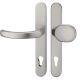 KRONOS 2000 security handle set with knob K22, 8/92mm, alum. natural tone F1