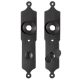 Set of backplates with WC knob 0021, black forged iron, HANDMADE