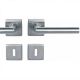 Monaco Square-R handle/rose set.BB, stainless steel