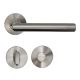 Montreal-R handle/rose set.WC, stainless steel