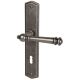 Mount Everest-LS door handle with PZ/72 backplates, antik iron AD