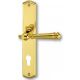 Mount Everest-LS door handle with PZ backplates, polished brass MP