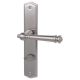 Mount Everest-LS  door handle with WC backplates, brass matt stainless steel look NTM