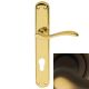 ONDA handle set with backplates PZ, brass matt bronzed