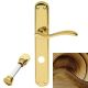 ONDA handle set with backplates WC 117NT, bronzed brass