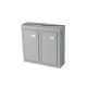 Horizontal letterbox bank of 2, grey