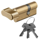 Profilcilindrs ar pogu P30-50, misiņš