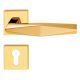 PRISMA handle/rose 019 set. PZ, polished gold / matt gold