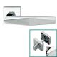 PRISMA  handle/rose 019 set.WC 233NT, chrome + matt chrome mix