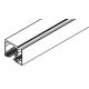 PUROLINO PLUS 80 top track set for wall mounting, 2500 mm, anodized