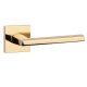 PYROLA handle/rose set BAC, square rose, 7mm, gold-tone PVD polished