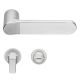 QUID ZINCRAL handles with round WC roses, satin chrome