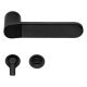 QUID ZINCRAL handles with round WC roses, matt black RAL9005