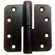 RDBB807 butt hinge, 89x89x3mm, 100kg, round corners, steel, black coloured, left, BSW