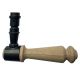 320L handle (1 pc.), forged, black steel/light oak, HANDMADE