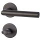RONNY II-R handle set with round roses WC, black steel look anthracite