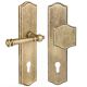 SICURA MOUNT backplate set for exterior doors, with handle and knob, PZ92mm, antique bronze AB