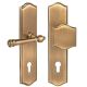 SICURA MOUNT backplate set for exterior doors,with handle knob, PZ92mm ZA, browned brass MB