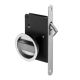 Lock for sliding doors 20.937 with WC knob, nickel-plated, satin (NS)