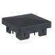 Square post cap, 80x80mm, black RAL 9005