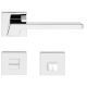 STREAM ZICKRAL handle set with roses 088 WC 234NT, polished chrome