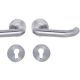 Tunis II-R handle set with roses for fire-doors, BK3, DB65, st.steel