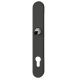 FSB 14 1596 ASL long backplate for framed doors PZ/92/8mm, aluminium black S8, textured matt