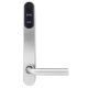 XS4 Smart backplates with handles for Scandinavian standard locks, stainless steel