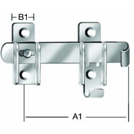 Shutter security bolt, 120x27x3, galvanised