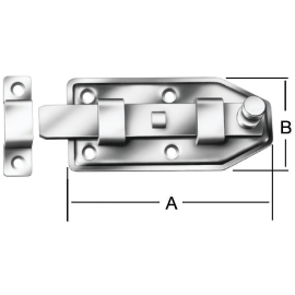 Barrel bolt with knob and keeper 00107