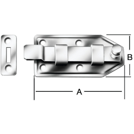 Barrel bolt with knob 00107 101