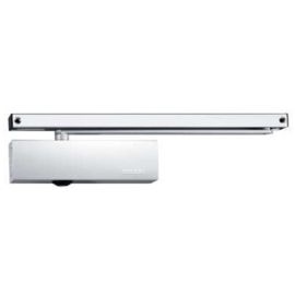 Durvju aizvērējs GEZE TS 3000 V ar T-STOP sliedi TS 5000/3000, sudraba krāsa