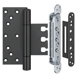 Door hinge set with mounting bracket and cover plate VX 7729/160-4 HA MSTS